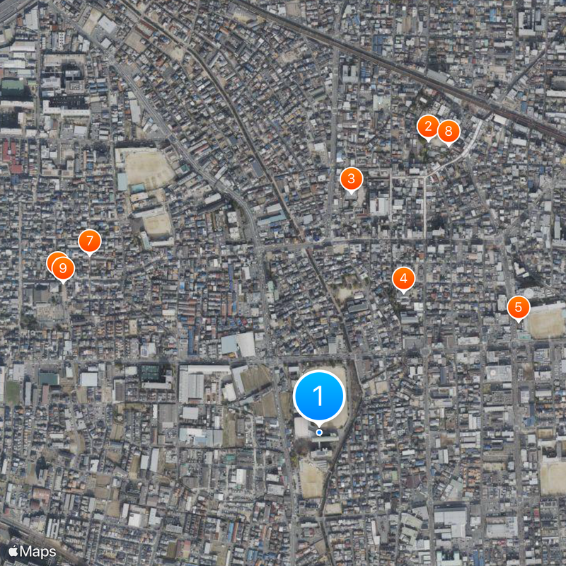 Osaka Prefectural Yao High School Map