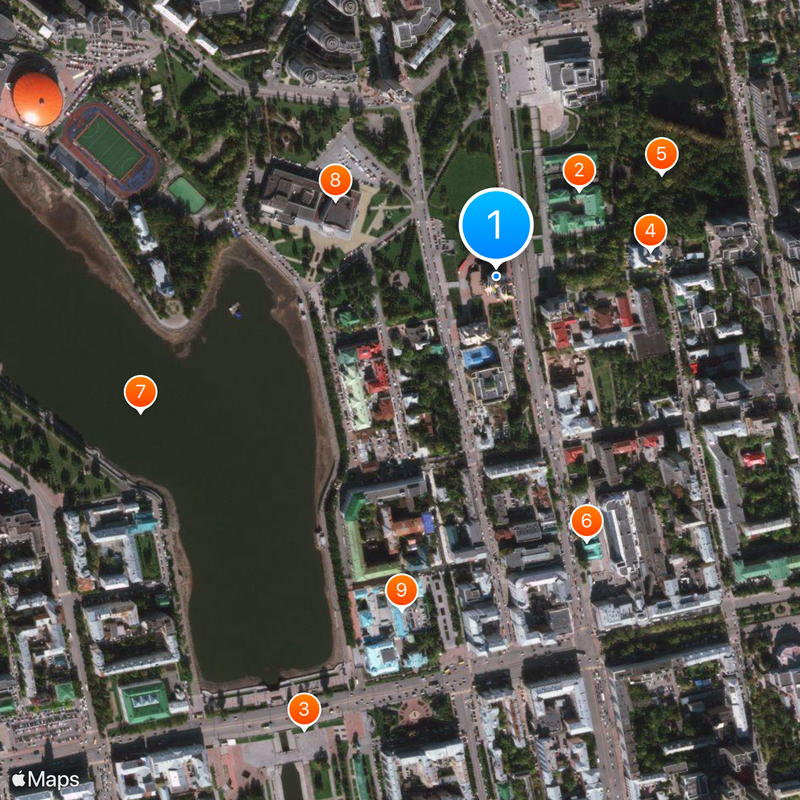 Kathedraal op het bloed Kaart