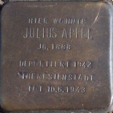 Stolperstein dedicated to Julius Apfel