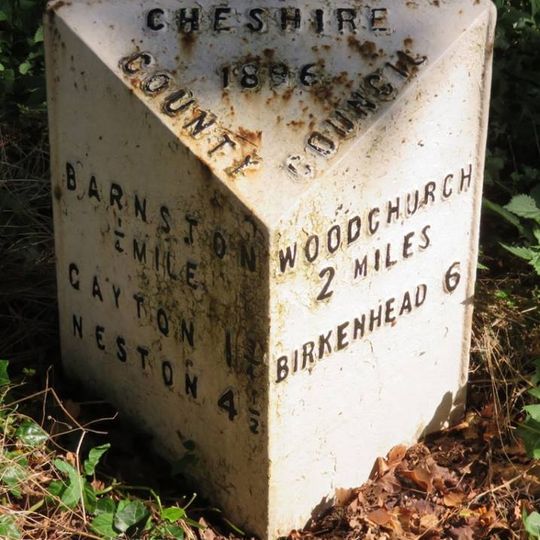 Milepost, opp. Tree Tops, Barnston