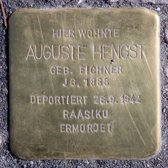 Stolperstein à la mémoire d’Auguste Hengst