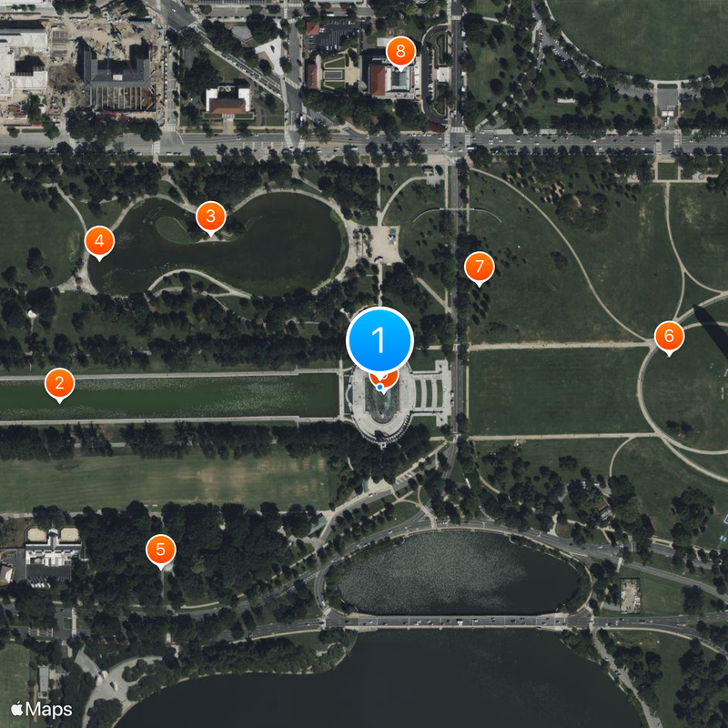 Pomnik II Wojny Światowej Mapa