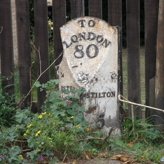 Milepost, London Road, nr Prospero Close