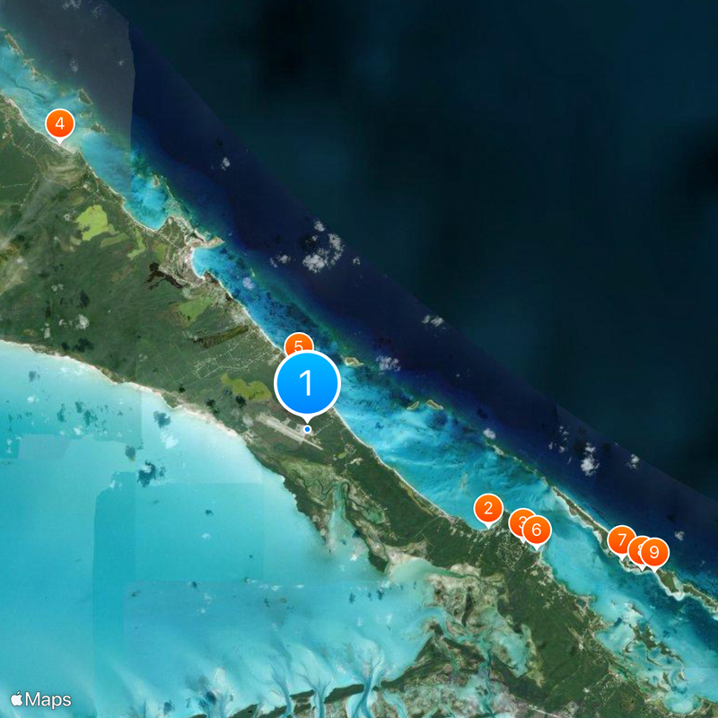 Exuma International Airport Karte