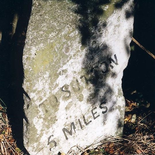 Milestone, Sutton Road, opp. No. 119