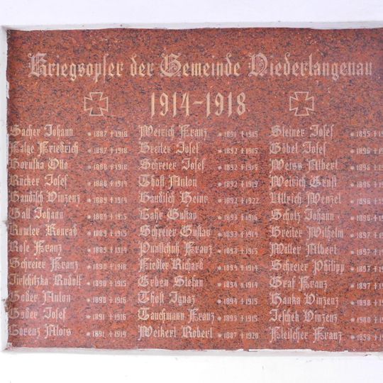Plaques to World War I victims in Dolní Lánov