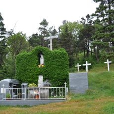 Midnight Hill and the Grotto de Lourdes on Mass Rock