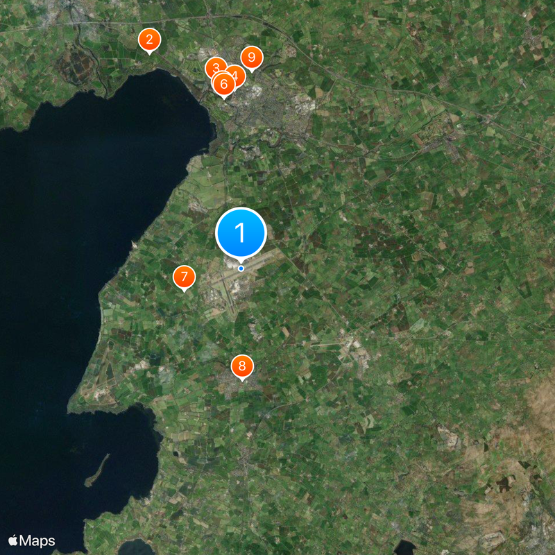 Belfast International Airport Map