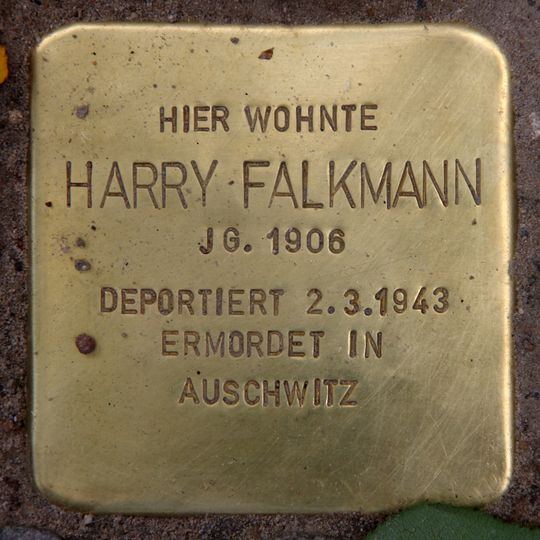 Stolperstein à la mémoire de Harry Falkmann