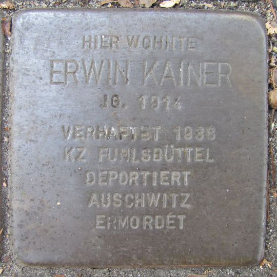 Stolperstein en memoria de Erwin Kainer