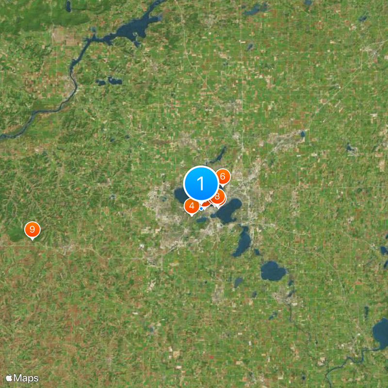 Comté de Dane Carte