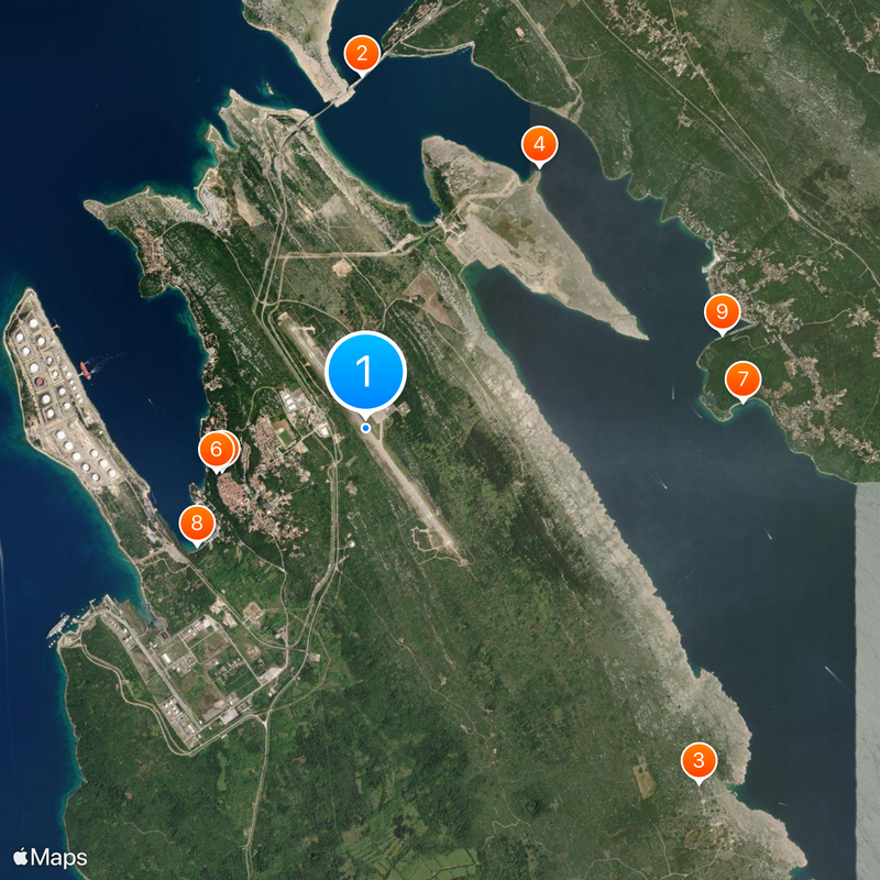Rijeka Airport Map