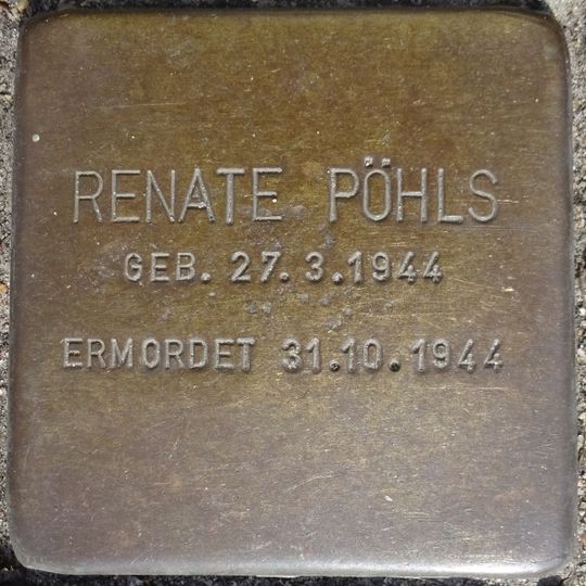Stolperstein en memoria de Renate Pöhls