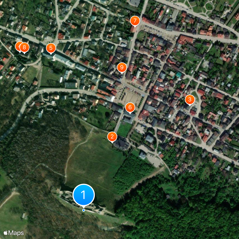 Chęciny Castle Mappa
