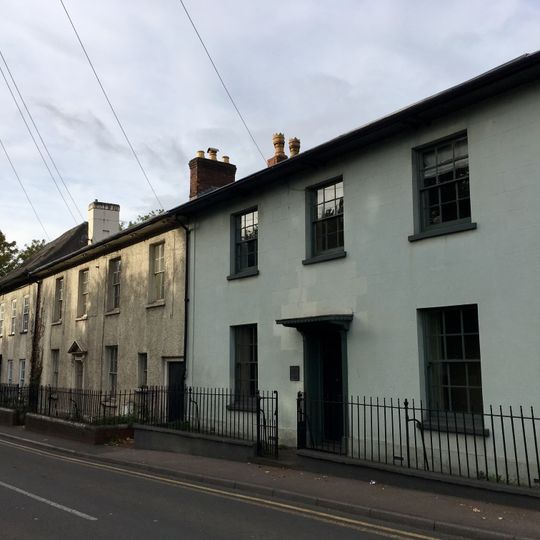 House, including attached railings
