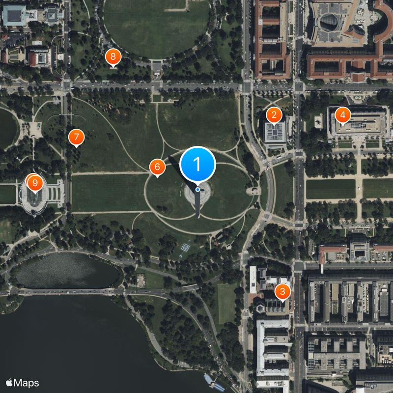 Pomnik Waszyngtona Mapa