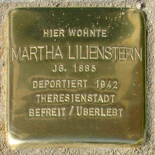 Stolperstein en memoria de Martha Lilienstern
