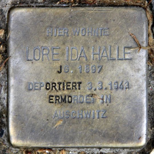 Stolperstein dedicated to Lore Ida Halle