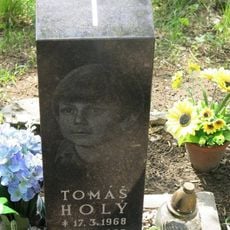 Pomník Tomáše Holého u silnice na severním okraji Polevska