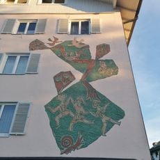 Wandmalerei Spielende Kinder