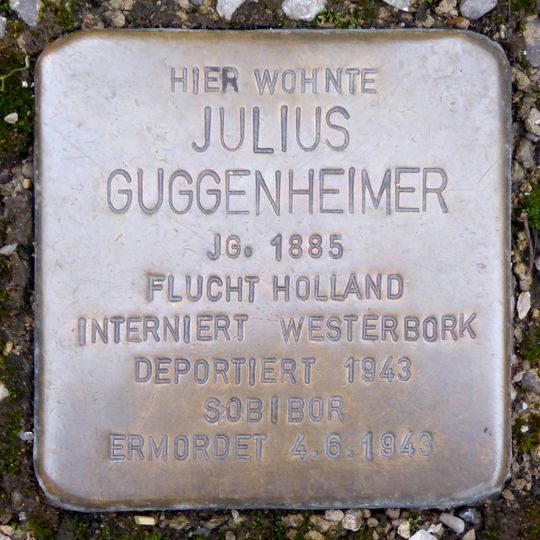 Stolperstein en memoria de Julius Guggenheimer