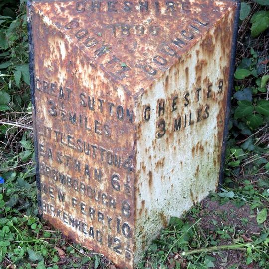 Milepost, S of Backford Bridge