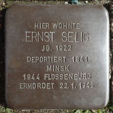 Stolperstein dedicated to Ernst Selig