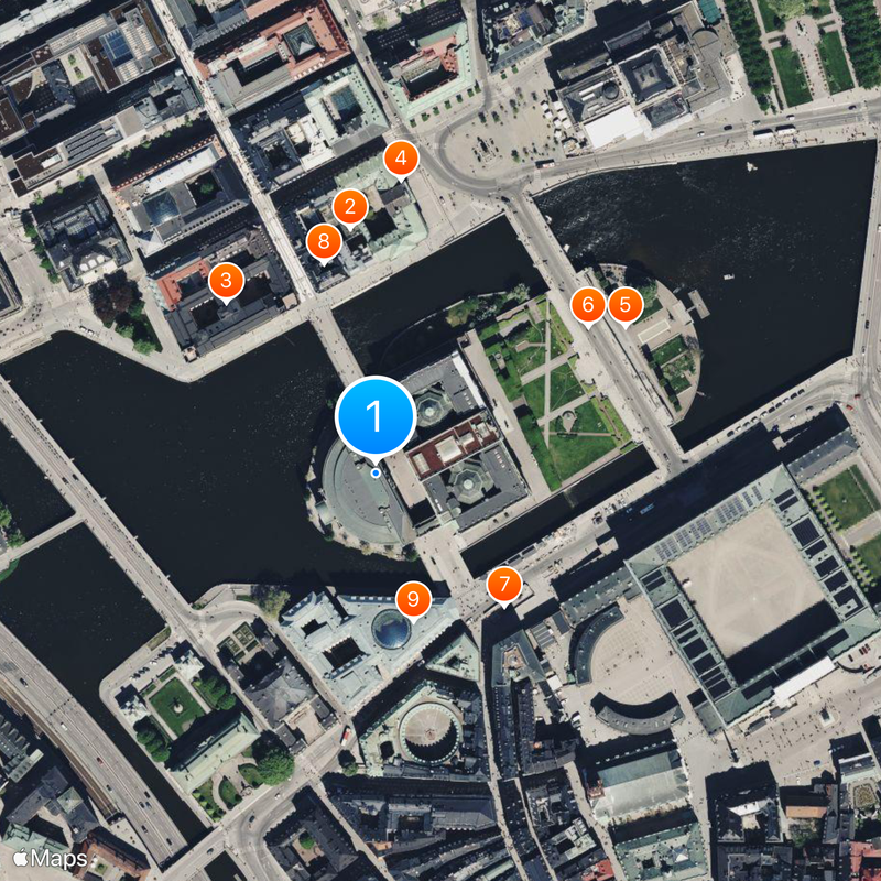 Parliament House of Sweden Map
