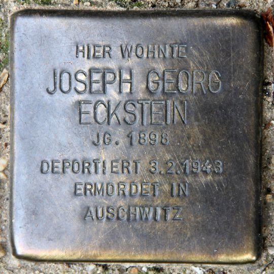 Stolperstein à la mémoire de Joseph Georg Eckstein