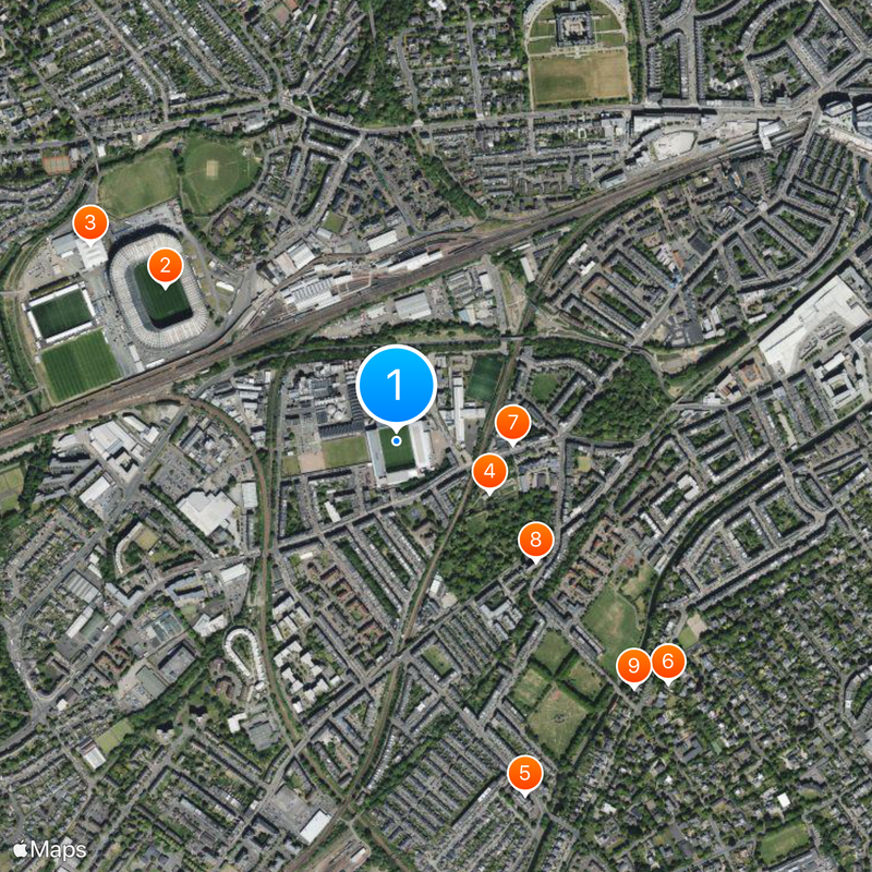 Tynecastle Park Map