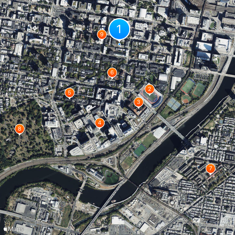 Universidade da Pensilvânia Mapa