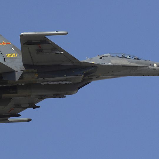 Chinese fighters cross the median line in the Taiwan Strait in 2019