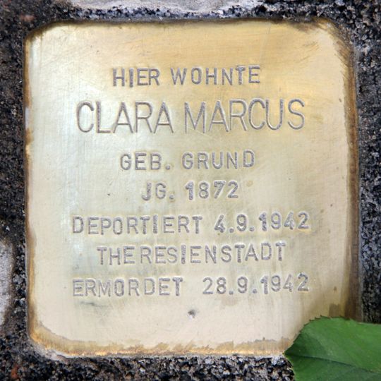 Stolperstein à la mémoire de Clara Marcus