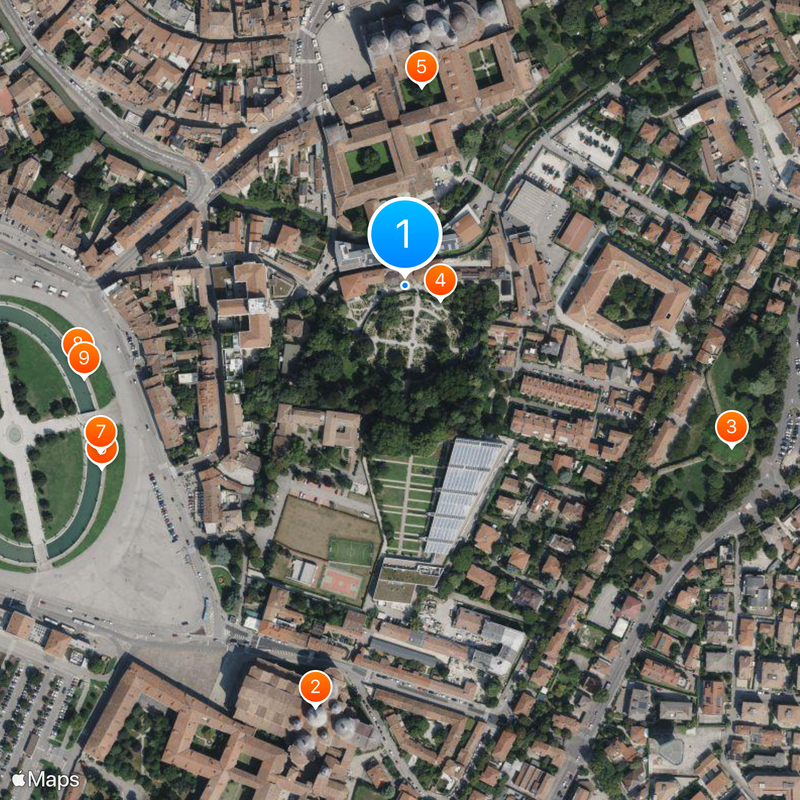 Orto botanico di Padova Mappa