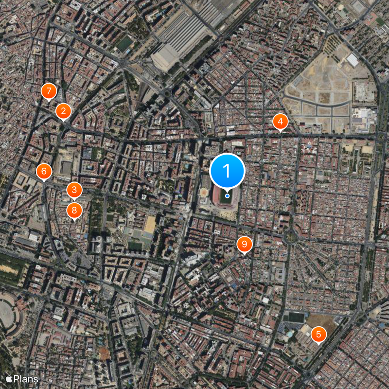 Ramón Sánchez Pizjuán Stadium Map