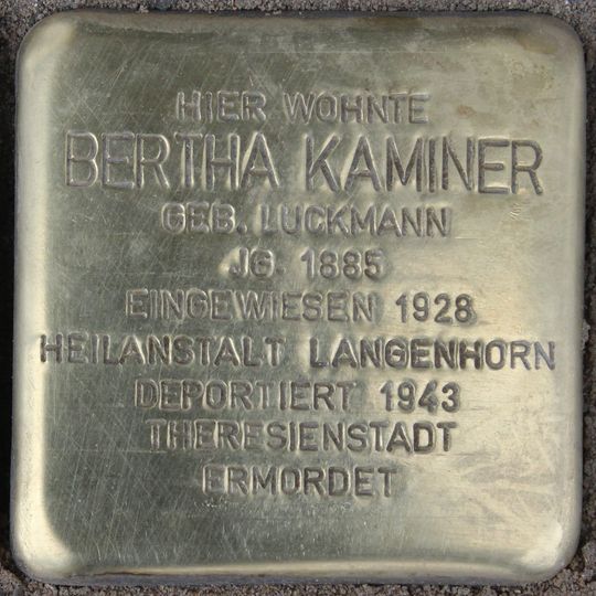 Stolperstein für Bertha Kaminer