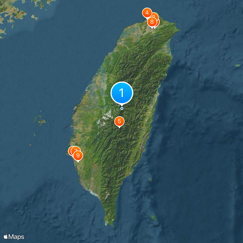 Taiwan Island Map