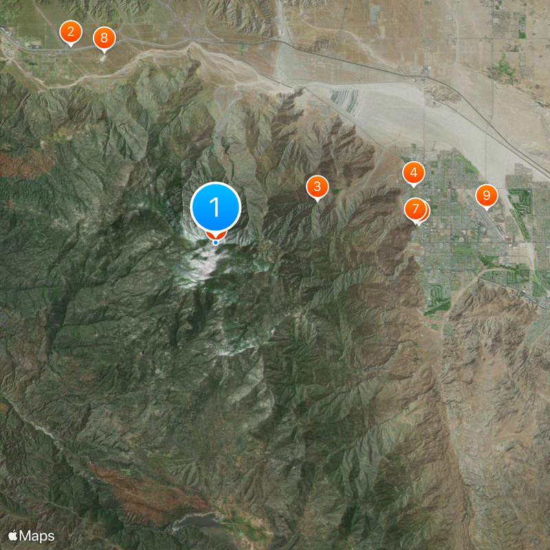 San Jacinto Mountains Map