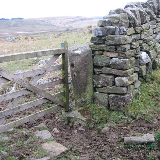 Hadrian's Wall between the track to Cockmount Hill and Walltown Quarry East in wall miles 43, 44 and 45