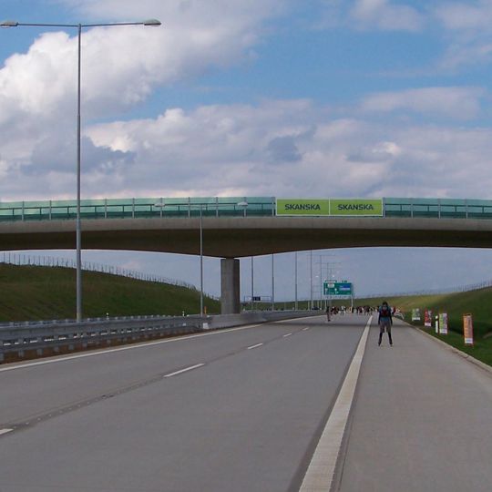 Most polní cesty Hodkovice - Jesenice přes Pražský okruh