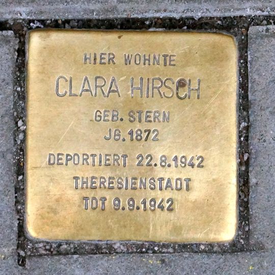 Stolperstein em memória de Clara Hirsch