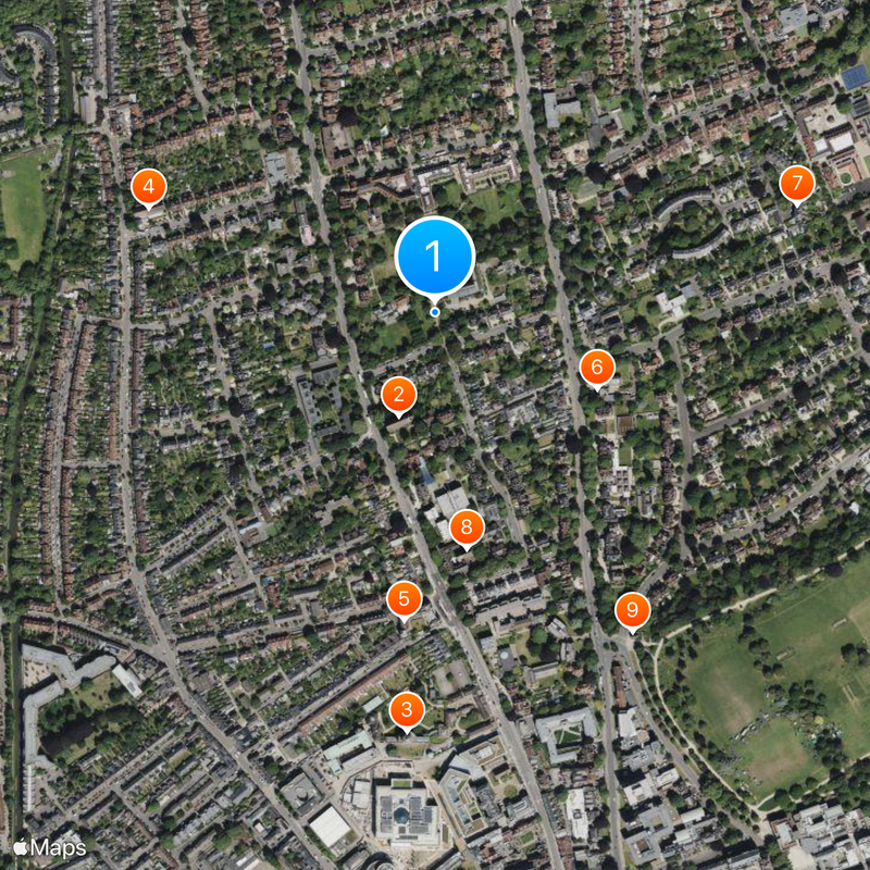 St Hugh's College Map