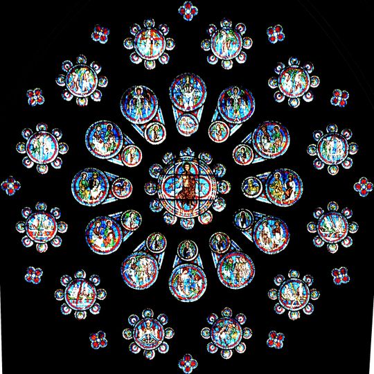 West rose windows of Cathédrale Notre-Dame de Chartres baie 143