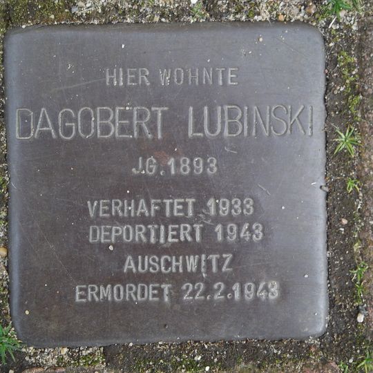 Stolperstein für Dagobert Lubinski