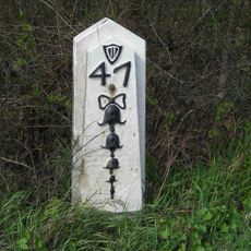 Milepost, Bentley Wood, nr Halland Park Farm