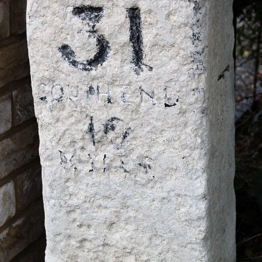 Milestone On North Verge In Front Of Rockhaven And Approximately 30 Metres West Of Church Road