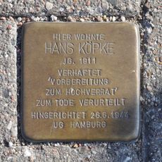 Stolperstein dedicated to Hans Köpke