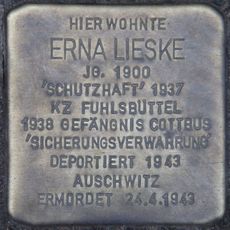 Stolperstein en memoria de Erna Lieske