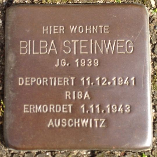 Stolperstein en memoria de Bilba Steinweg