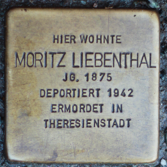 Stolperstein en memoria de Moritz Liebenthal